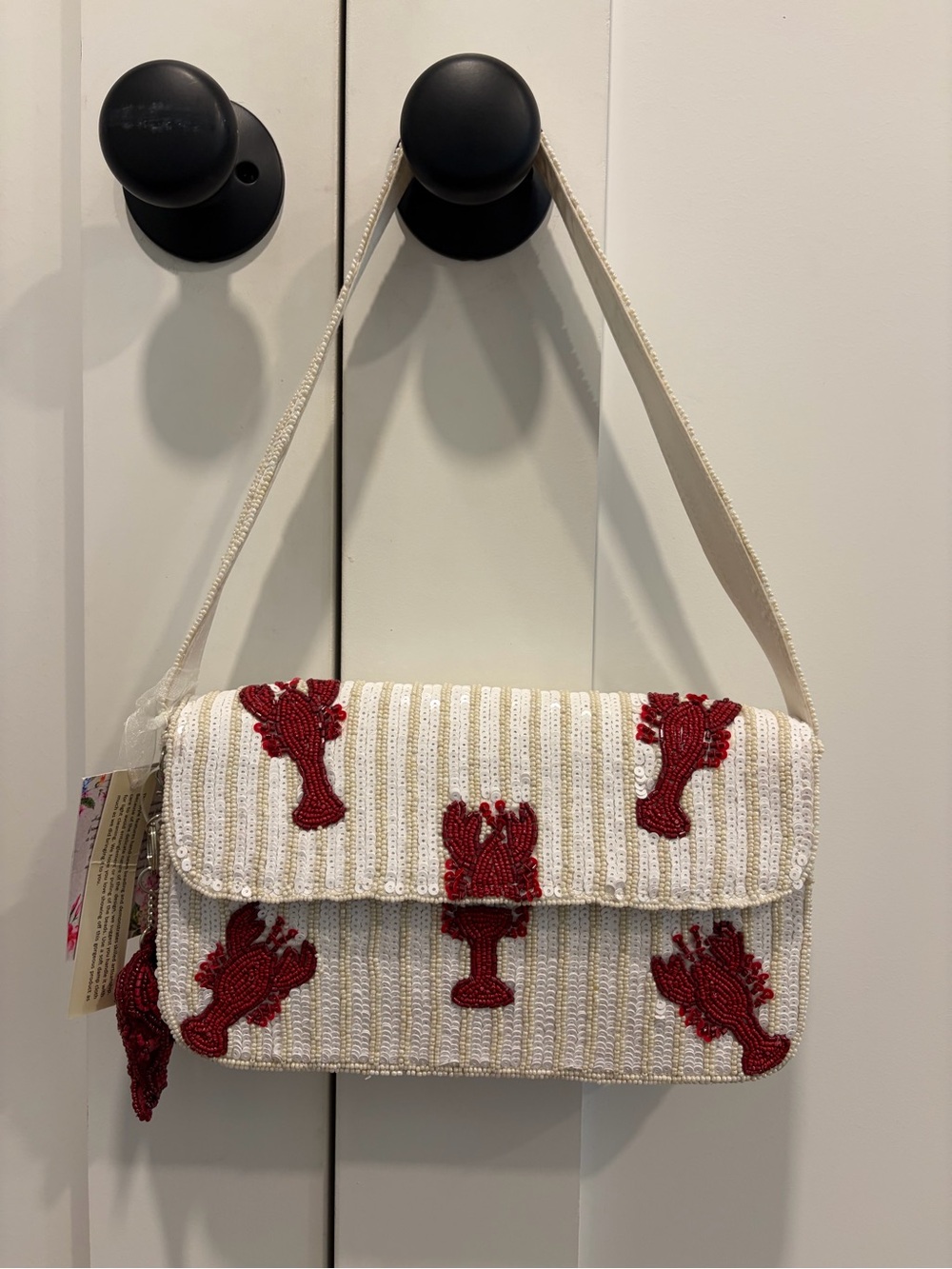 NWT: *Viral* Lobster Beaded Bag 🦞 From India to You 🦞 - Picture 3 of 11